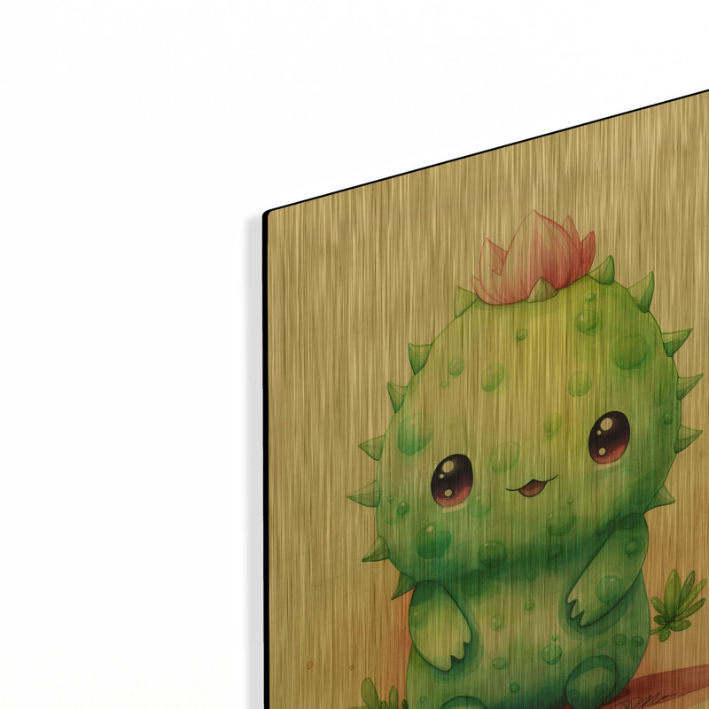 « Monstre des fruits coupés 3 » par Momart, décoration murale en métal doré, 30,5 cm x 40,5 cm, 16" H x 12" W