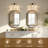 3-Light Matte Black Gold Vanity Light Clear Ruffled Glass Rust Resistant 23.6 Inch