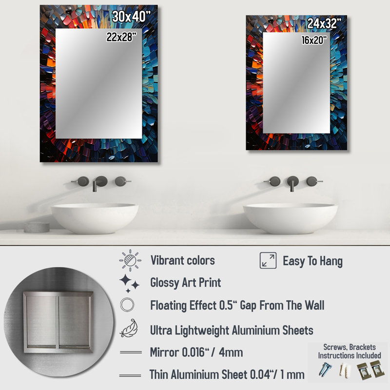 Mandu - Fashion Metal Mirror, 32" x 24"