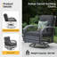 Aksha Outdoor Wicker Patio Rocking Chair with Cushions-830485153-834156100