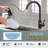 Kitchen Faucet With Sprayer, Stainless Steel High Arc Single Handle Sink Faucet, Suitable For 1 Hole Or 3 Holes.-113500350
