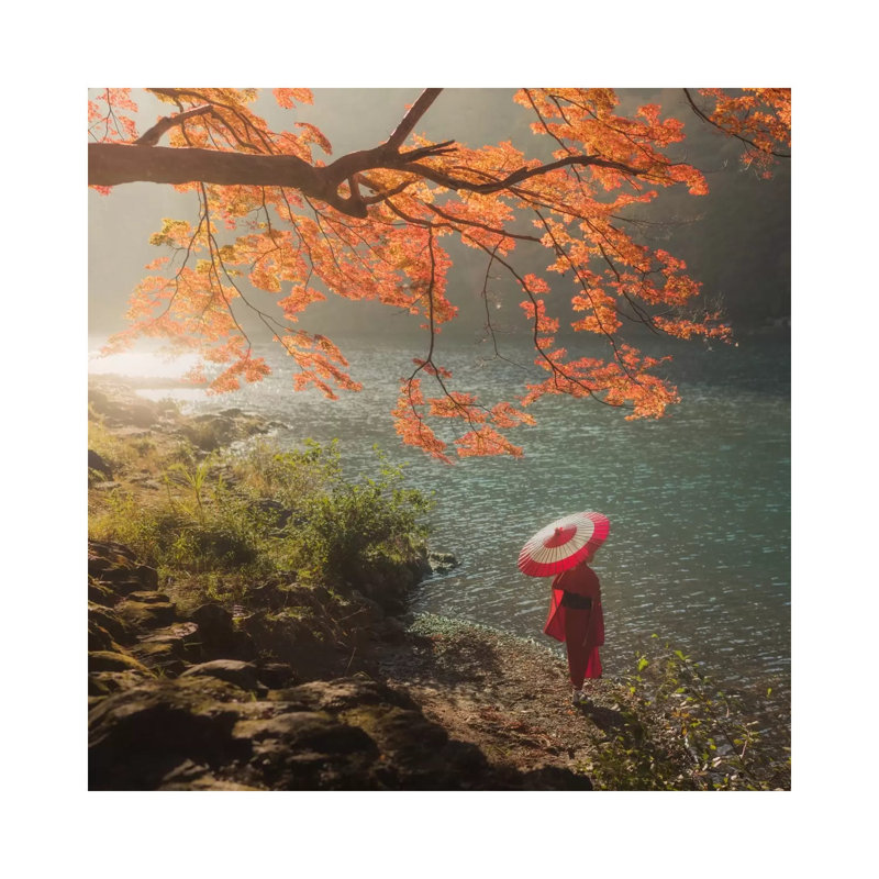 Autumn in Japan XVII 1 Piece Wall Art on Canvas, 66.04 cm H x 66.04 cm W x 1.91 cm D, Wrapped Canvas