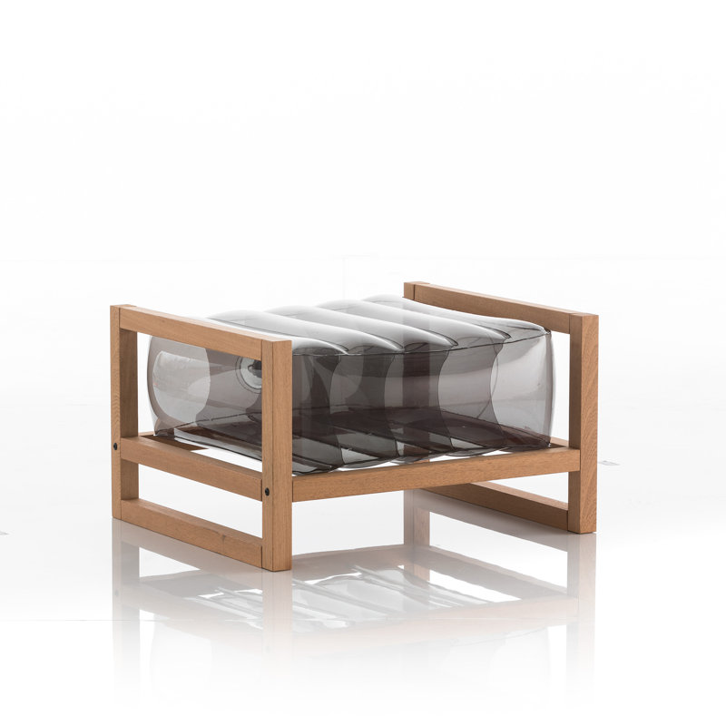 Yoko Outdoor Ottoman, Black
