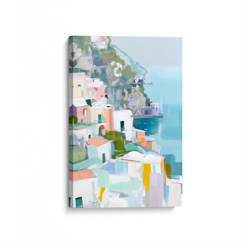 Coastal Village Glow I, H 36 po x l 24 po, Toile tendue, Toile tendue