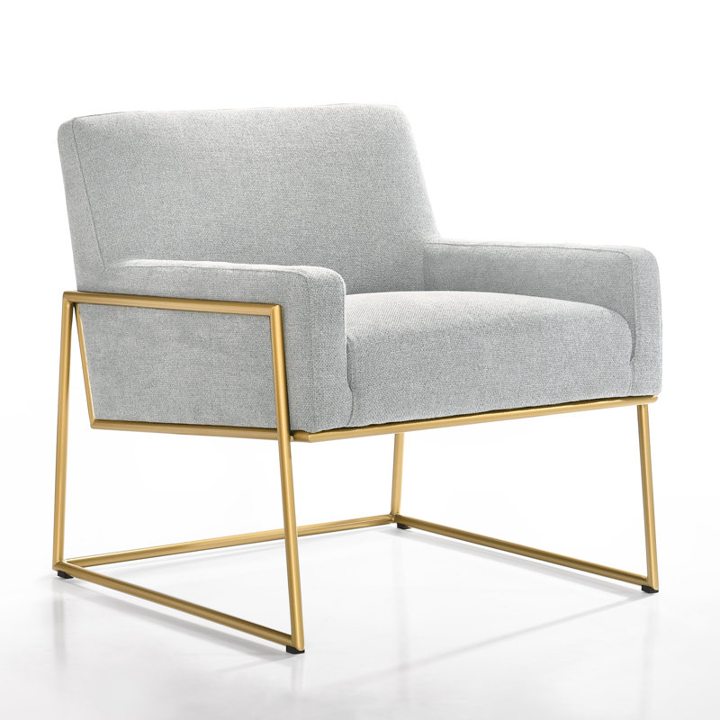 Fauteuil en polyester de 29,5 po Milano, 100% polyester gris