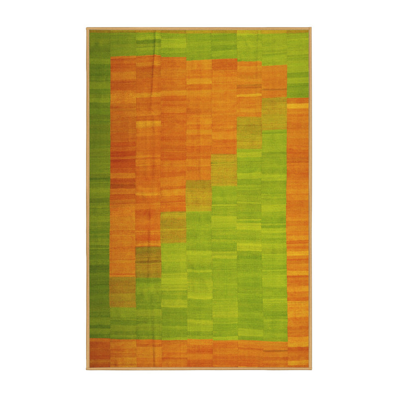 Tapis contemporains jaunes lavables à la machine 1172, Rectangle 2 pi x 3 pi