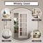 Porte de grange en verre transparent apprêté blanc prêt à installer avec quincaillerie d'installation prête à installer-114411390