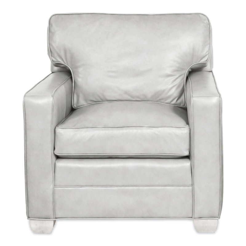 Chaise Hillcrest 37 ", Casablanca, Cuir véritable gris tourterelle Saloon