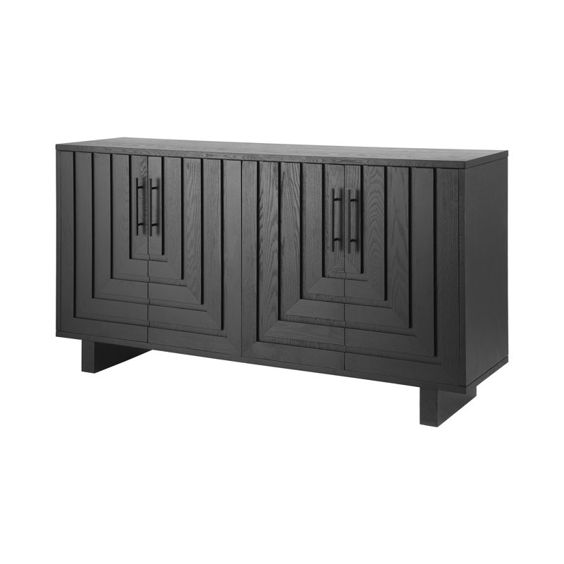 Buffet 4 portes Lyra, Noir
