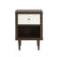  Table de bout moderne Mid-Century avec tiroir et tablette ouverte, table d'appoint pour chambre à coucher ou salon-1678280731