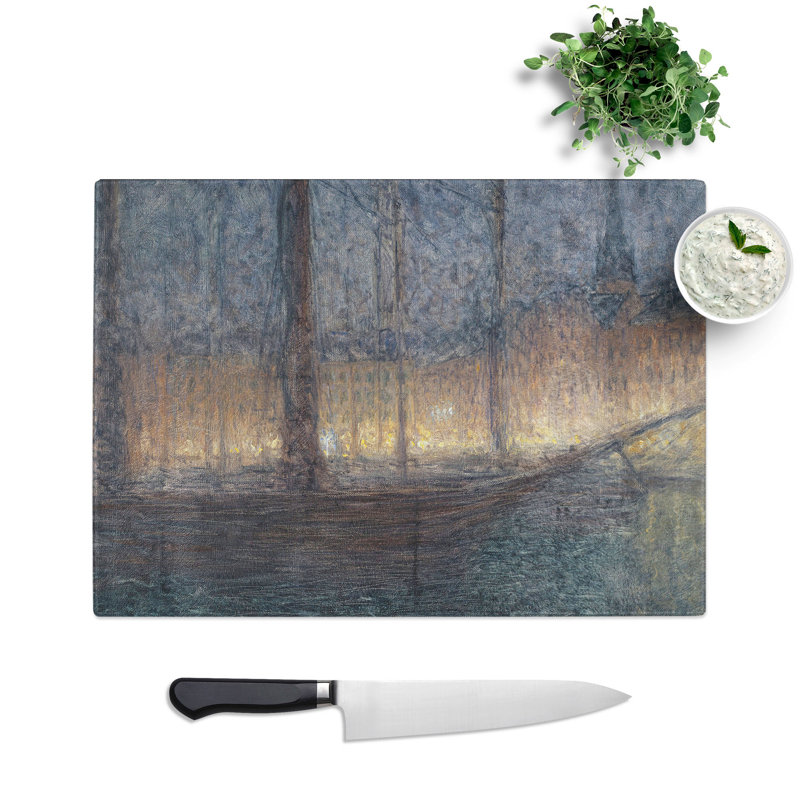 Evening in Kornhamnstorg by Eugene Jansson Chopping Board, 0.4cm H x 20cm W x 28.5cm L