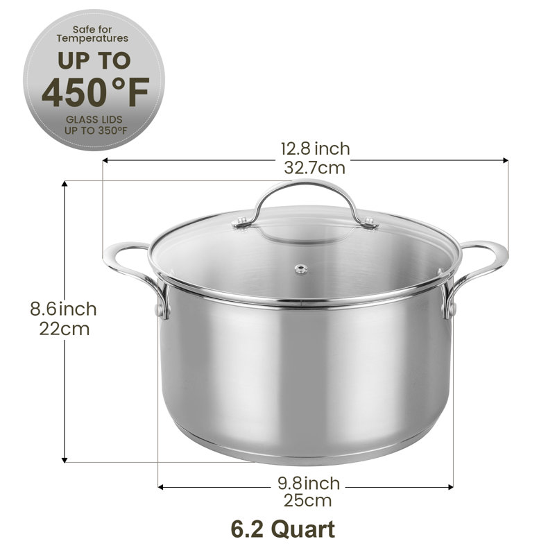 Chef Power 6QT Stainless Steel Stock Pot