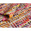 Tapis rouge / jaune / blanc en coton tissé à plat à la main Drakeford-252157698