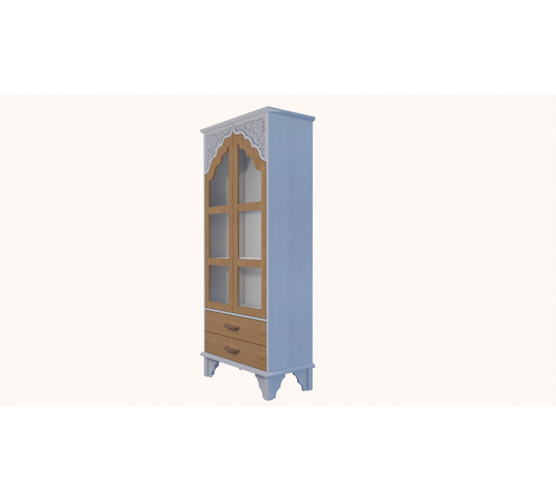 71” Tall Bookshelf, Modern Farmhouse Bookcase w/ Open & Adjustable Shelf
