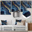 Bleu et or abstrait marbre mirage I - décoration murale en marbre-22504931