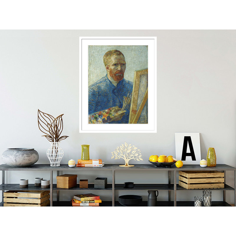 «Autoportrait en tant que peintre» par Vincent van Gogh, impression giclée encadrée, H 41,5 po x l 33,4 po