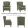 Button-Tufted Small Wingback Accent Chair with Rolled Arm and Thick Padded Cushion