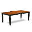 Ensemble de table de cuisine 9 pièces comprenant une table de salle à manger rectangulaire avec rallonge papillon et 8 chaises de salle à manger, noir et cerise