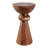 Wooden Side Table with Sculptural Base for Home Decor – Modern Living Room End Table for Small Narrow Spaces – 21.75", Brown