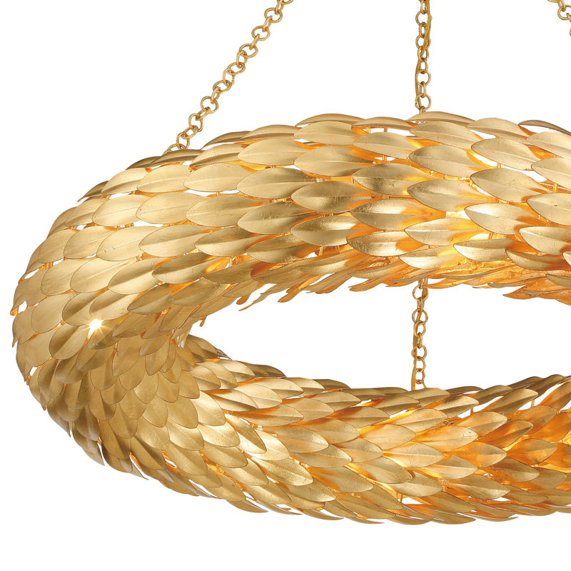 Adelle 8 - Light Antique Gold Wagon Wheel Pendant