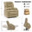 EONIX Dual Motor Lay Flat Lift Chairs Recliner with Heat and Massage, Power Lift Recliner Chair for Elderly, Chair Lift with Cup Holders and Charging Ports-117579661-129175862