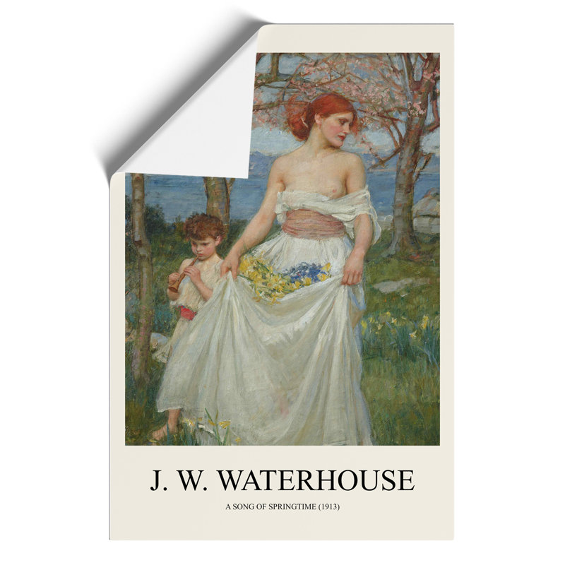 A Song Of Springtime by John William Waterhouse - No Frame Painting, 59cm H x 42cm W x 0.1cm D