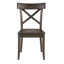 Chaise d'appoint en bois massif brun foncé Lorelei