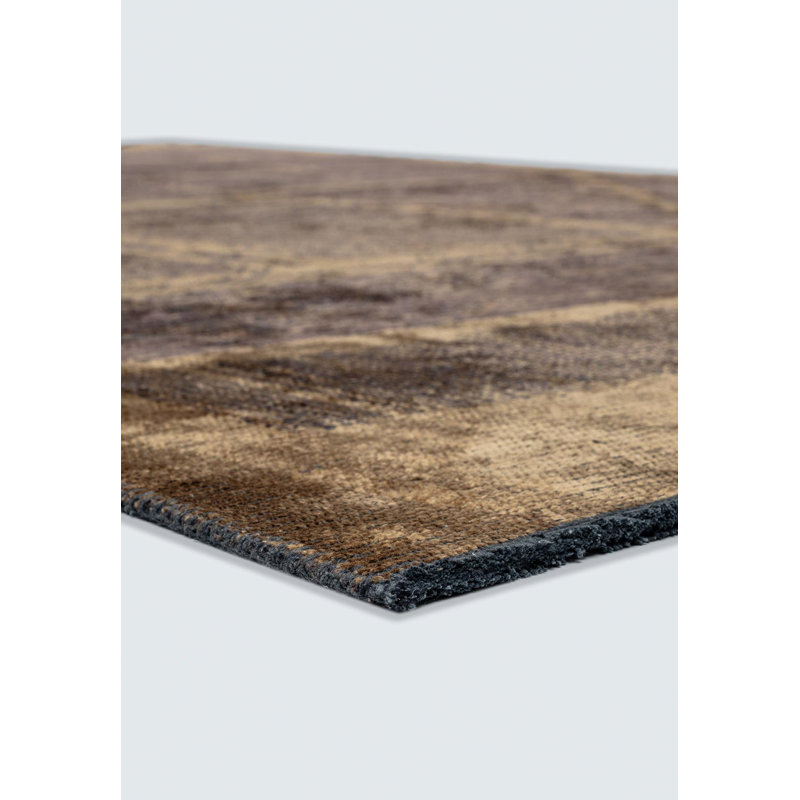 Rapture Abstract Area Rug in Brown, Rectangle 7'10" x 9'10"