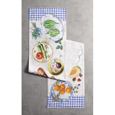 Maison d'Hermine  Gourmand 100% Cotton Table Runner - Double Layer - 14.5" x 72"