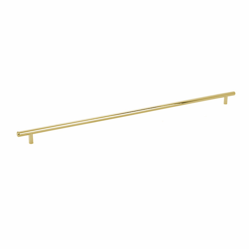 Emtek Bar Cabinet Pull 24" Center-to-Center, Unlacquered Brass, 24"
