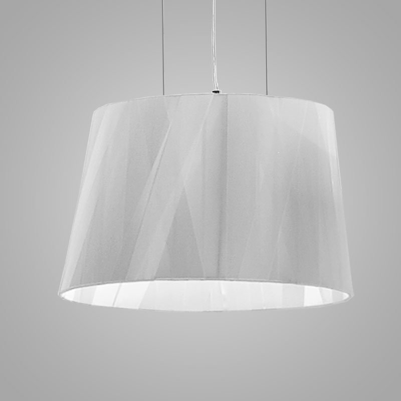Dress 6 - Light Shaded Drum Chandelier, White