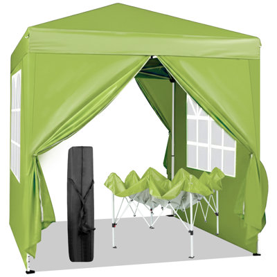 6.5 X 6.5 FT. Pop‑Up Canopy With 4 Sidewalls And Portable Carry Bag For Outdoor Use