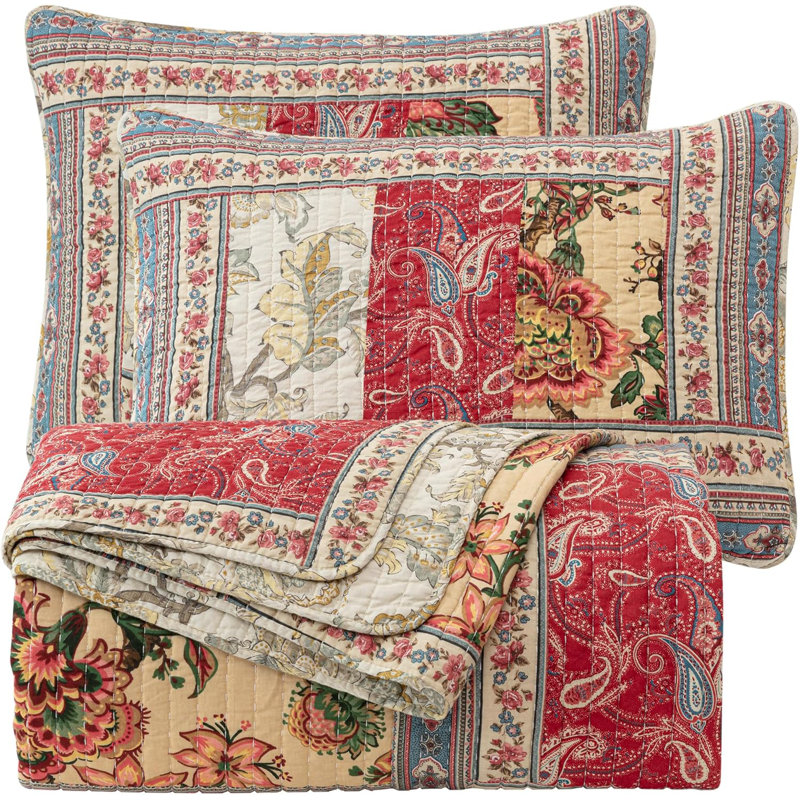 Bambi Cotton Patchwork Quilt Set, Queen