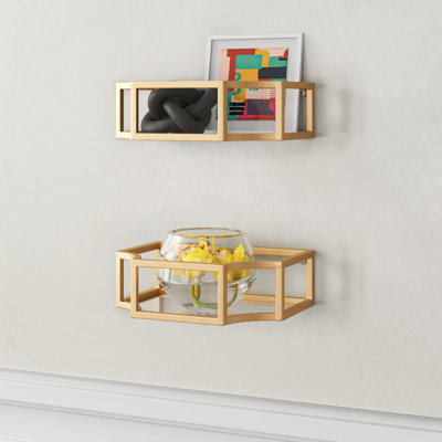 Zain 2 Piece Metal Floating Shelf