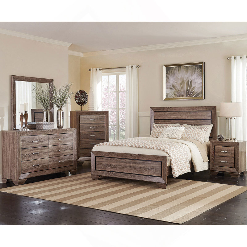 Commode 6 tiroirs en taupe délavé, Taupe