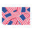 Nappe rétro avec drapeau américain 60 x 120 po