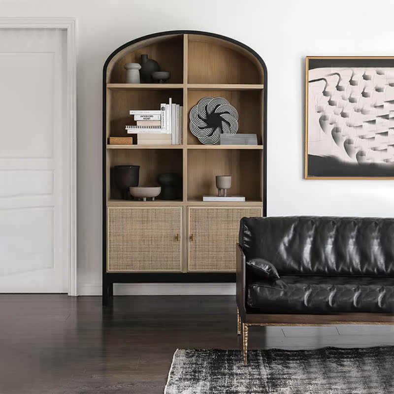 Vitrine simple en bois massif rétro