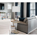 Lockport 61'' Chrome Tray Table Floor Lamp with USB