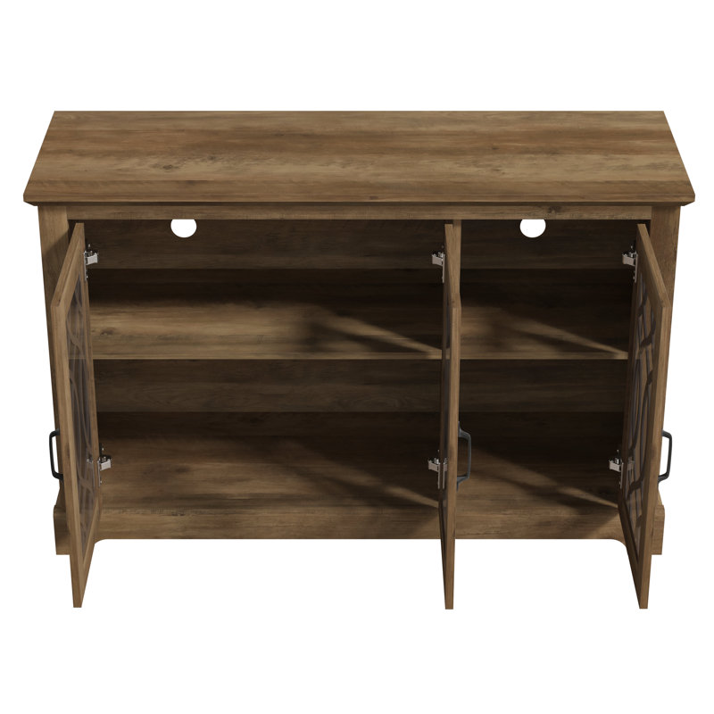 Ensemble de salon Weddel Basilico avec buffet et table basse, Chêne noueux, Chêne noueux