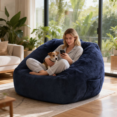 Soft Memory Foam Filled Bean Bag Chair with pocket