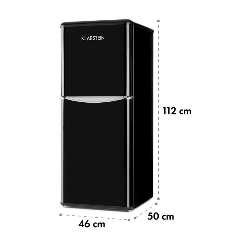 Klarstein Monroe 108m³ L Freestanding Mini Fridge, Black