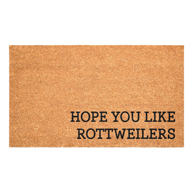 Hope You Like Rottweilers Doormat, 17"x29", 17" x 29", Rottweilers