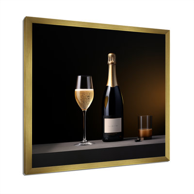 Champagne Solitude Charm - Vin et champagne, art mural sur toile