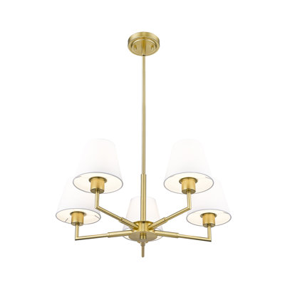 Lustre 5 lumières Ryckman en nickel brossé
