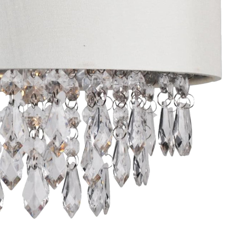 Lamkin Fabric Semi Flush Mount, Cream, 20" H x 30" W x 30" D