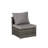-piece Patio Furniture Set, Outdoor Wicker L-shaped Sectional With Corner Table And Glass Top Table For Poolside Or Backyard