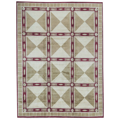 Himalayan Hand Knotted Wool Geometric Indoor Rug