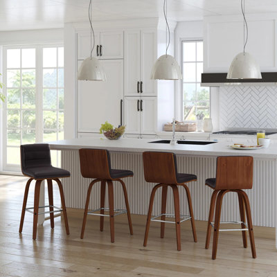 Biance Wood Swivel Bar & Counter Stool