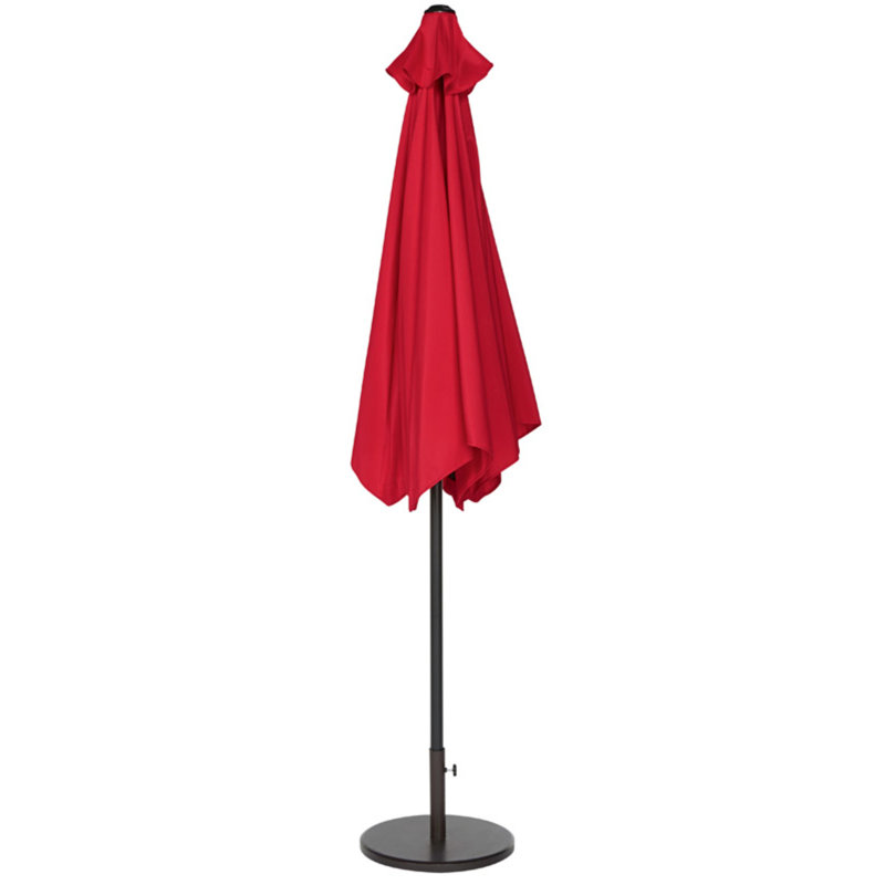 Parasol de marché 9' inclinable patio Barney, rouge