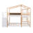 Full over Full Bunk Bed (White, Natural)